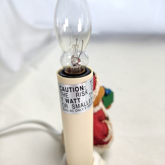 ALSV Electric Candle Lamp Christmas Santa Teddy Bear Lighted Holiday Decor - Picture 8 of 16